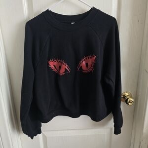 Black Sweatshirt with Red Eye Design